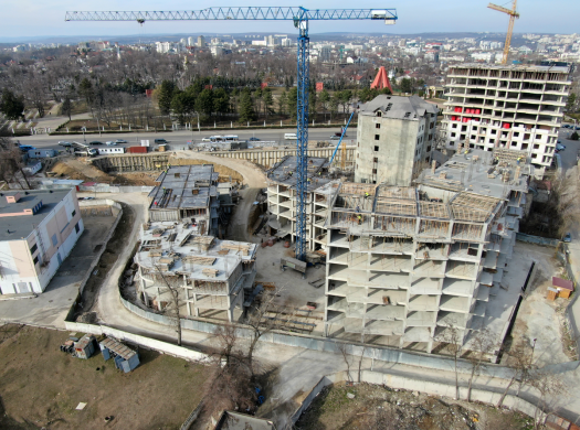 Toro Center, santier de constructii la data de 12 martie 2019